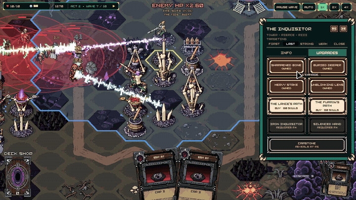 An Inquisitor firing down a line of enemies